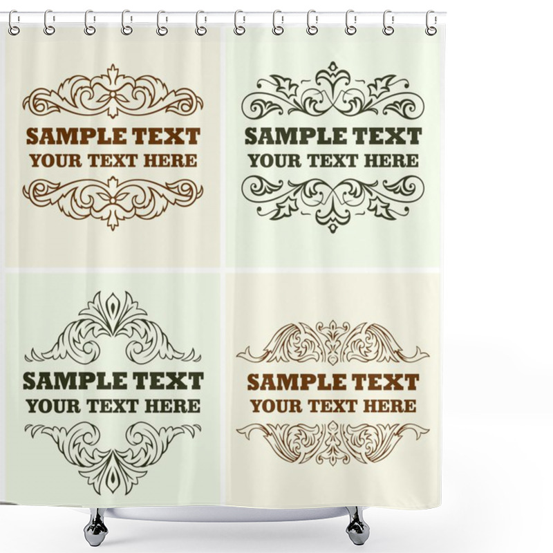 Personality  Decorative Text Frames Shower Curtains