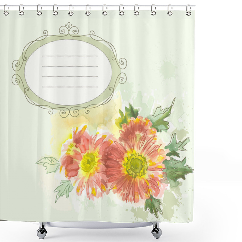 Personality  Tender Flowers Background Shower Curtains