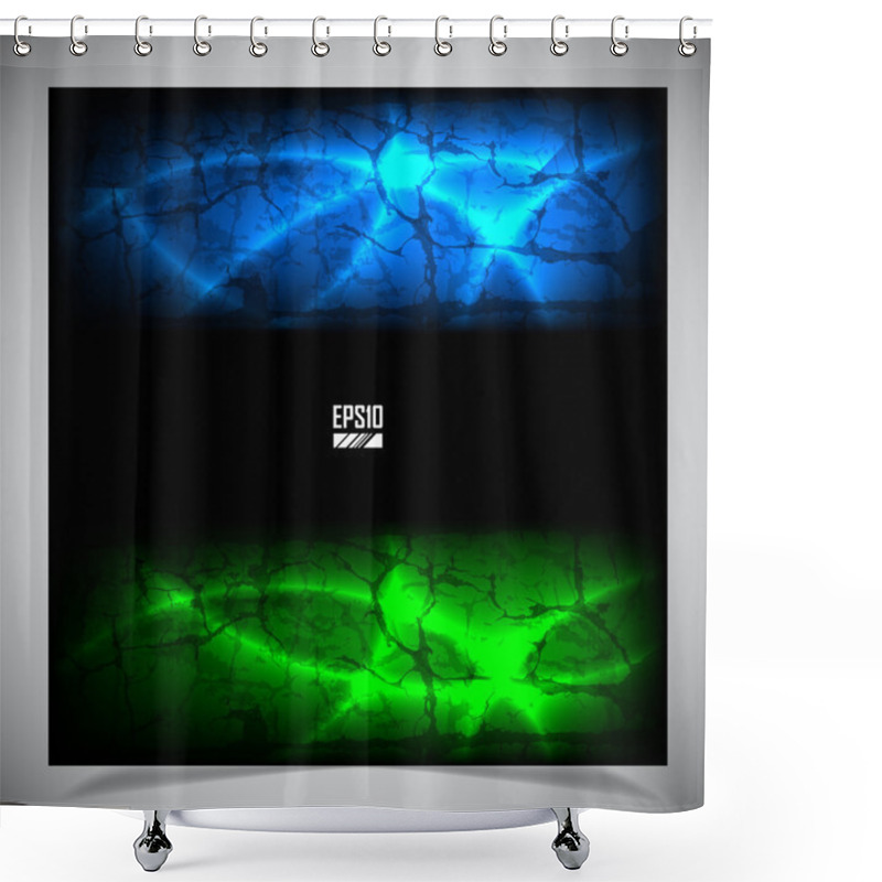 Personality  Vibrant Grunge Background. Shower Curtains