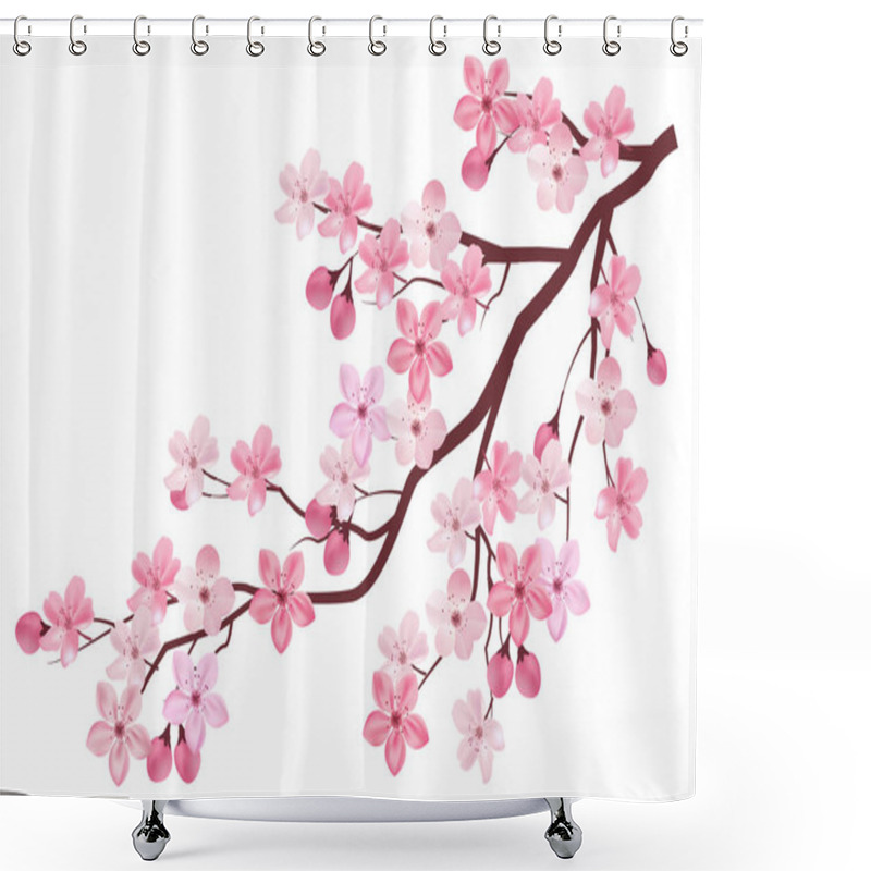 Personality  Cherry Tree Flower Spring Icon Shower Curtains