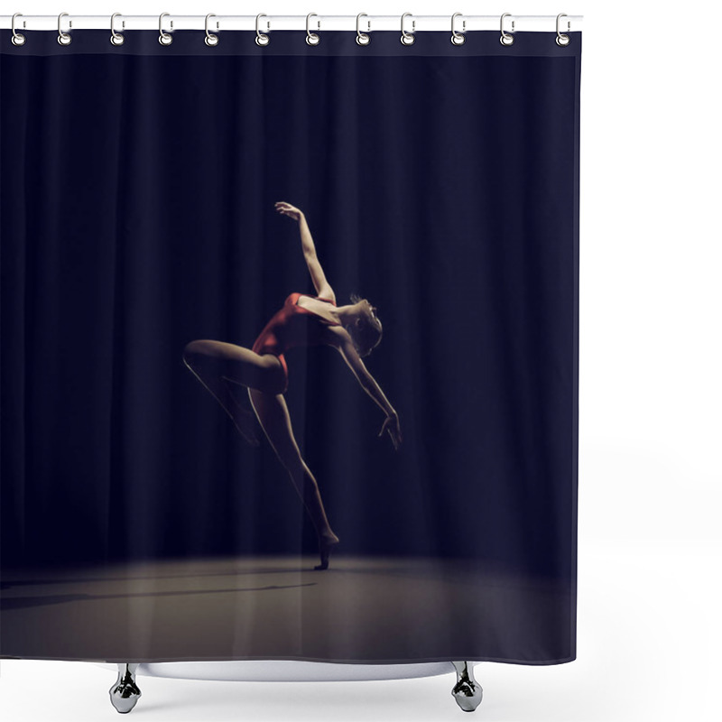 Personality  Young And Beautiful Gymnast  Shower Curtains