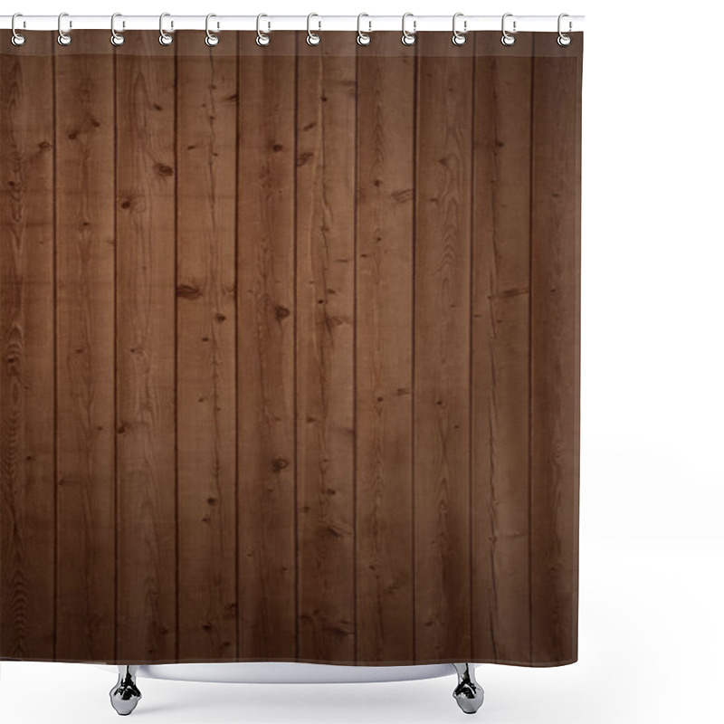 Personality  Vertical Background Of An Old Brown Wooden Wall Shower Curtains