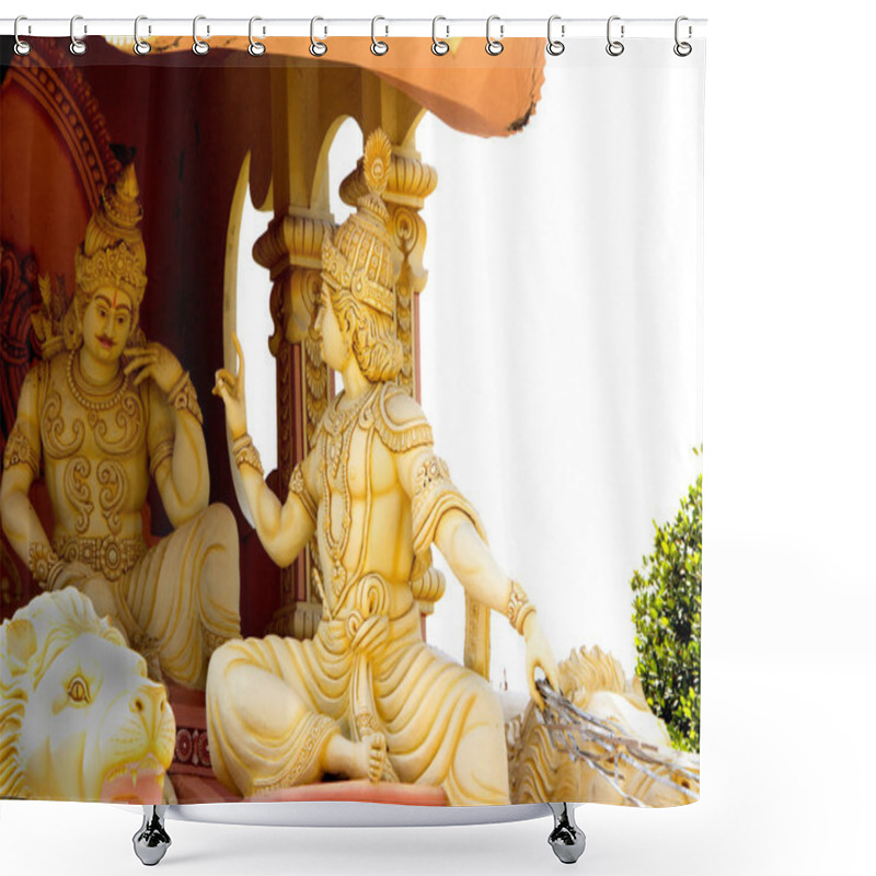 Personality  Krishna Sermonising Arjuna Shower Curtains