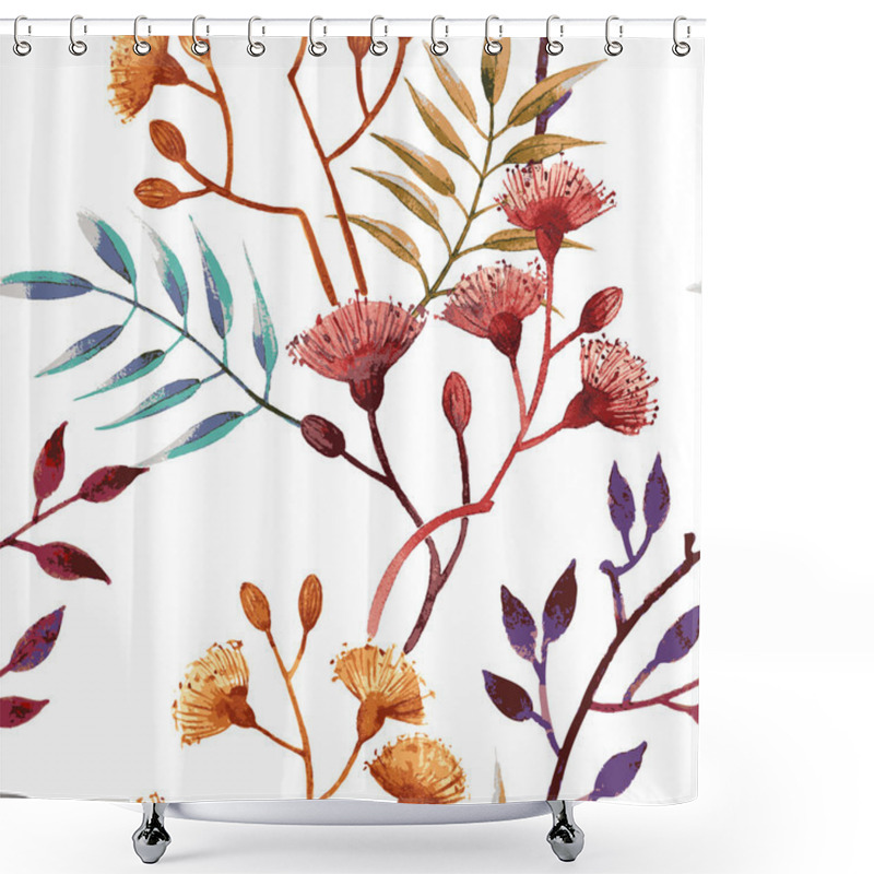 Personality  Seamless Floral Pattern Shower Curtains