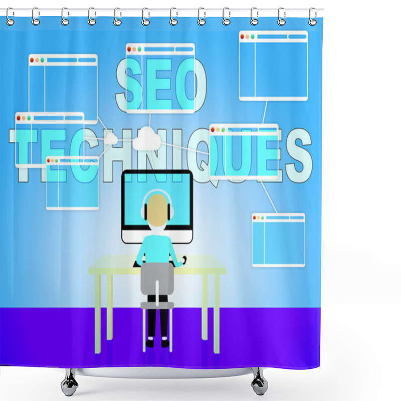 Personality  Seo Techniques Shows Internet Search Engines Strategy Shower Curtains