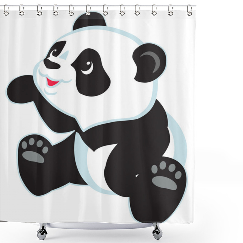 Personality  Cartoon Panda Shower Curtains