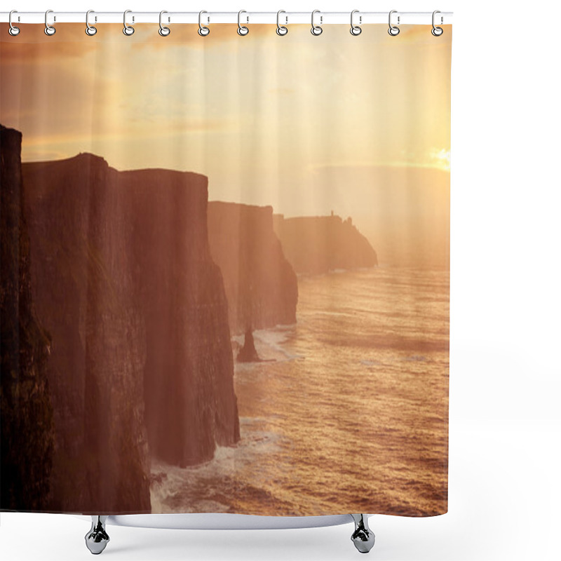 Personality  Cliffs Of Moher At Sunset In Co. Clare, Ireland Europe Shower Curtains