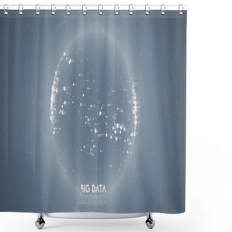 Personality  Big Data Visualization. Futuristic Infographic. Information Aesthetic Design. Visual Data Complexity. Complex Data Threads Graphic Visualization. Abstract Data Graph. Shower Curtains