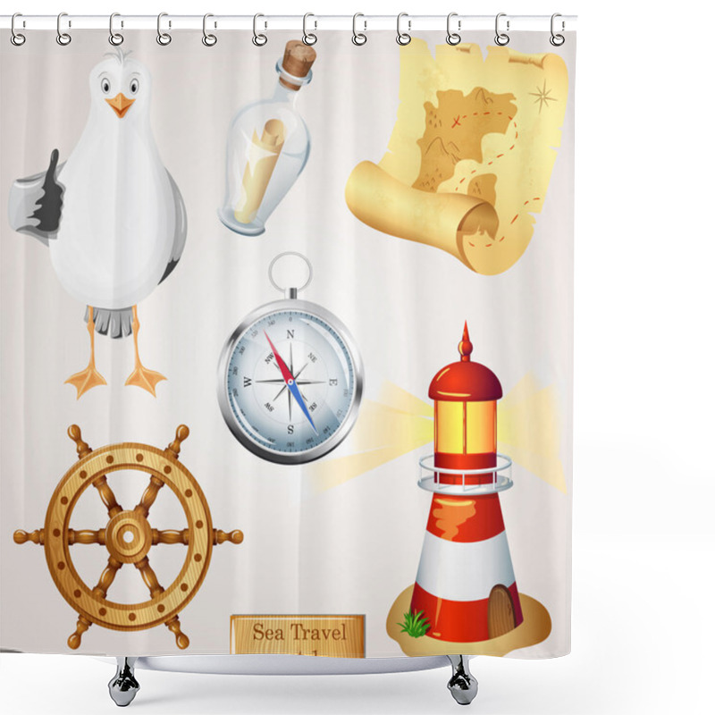 Personality  Sea Travel 1 Shower Curtains