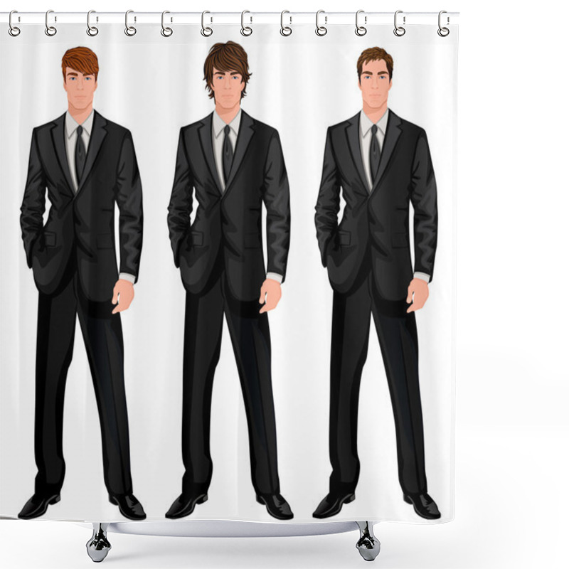 Personality  Business Man Set Shower Curtains