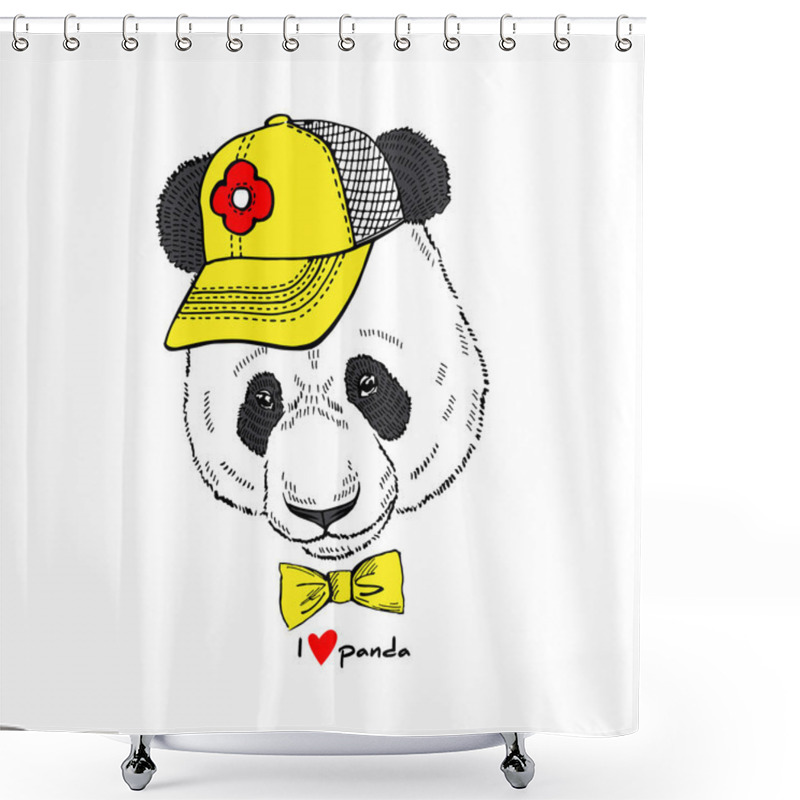 Personality  Cute Panda Boy Shower Curtains