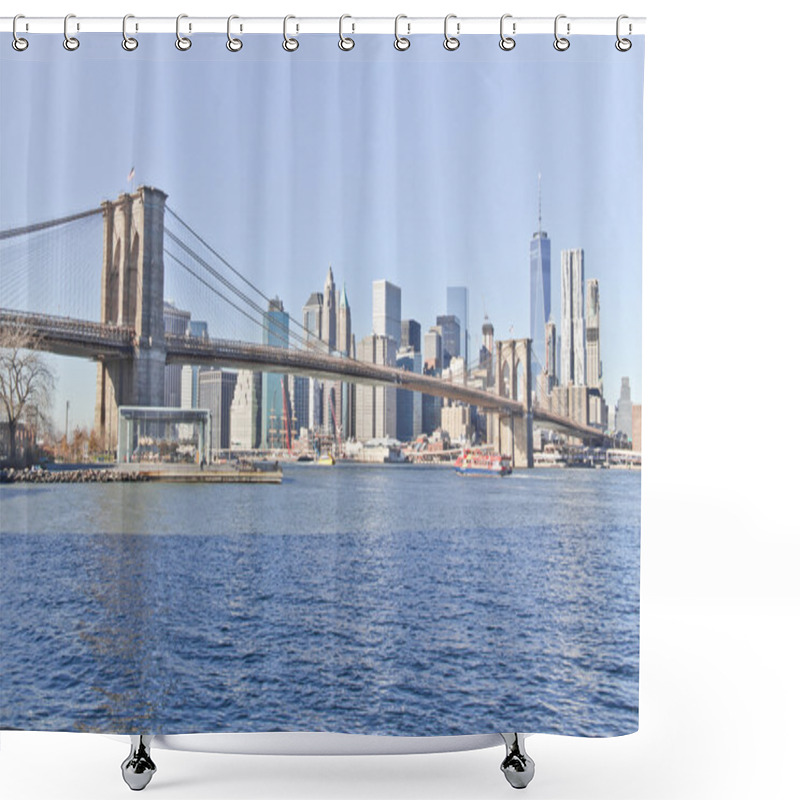 Personality  Brooklyn Bridge At New York Shower Curtains