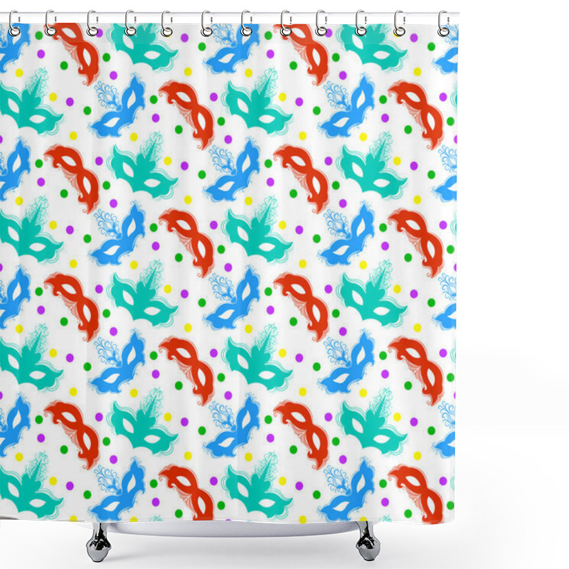 Personality  Masquerade Seamless Pattern Shower Curtains