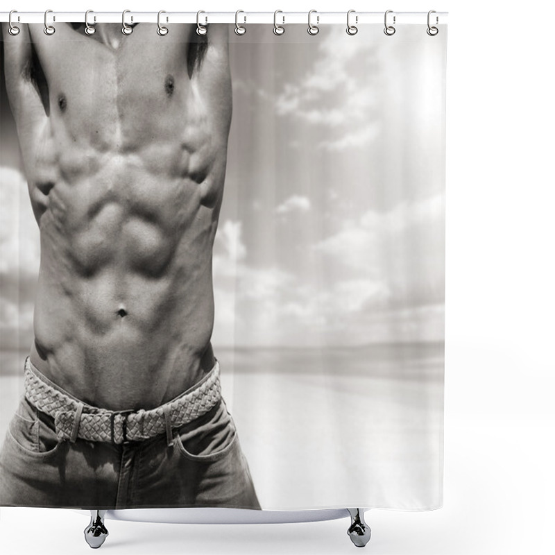 Personality  Abs Alone Shower Curtains