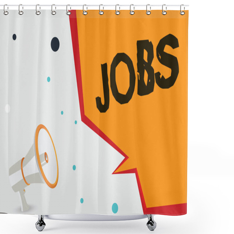 Personality  Handwriting Text Jobs. Concept Meaning Paid Position Of Regular Employment Duty And Responsibility Task Shower Curtains