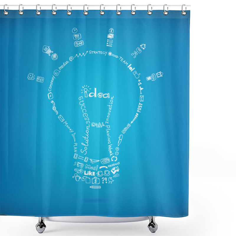 Personality  Bright Idea Concept Shower Curtains