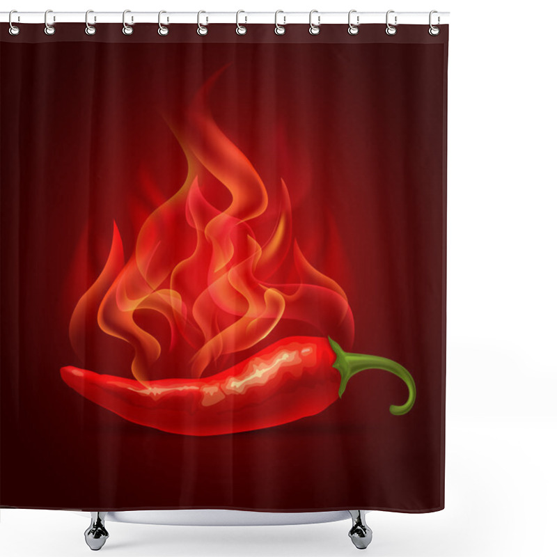 Personality  Red Chili Pepper Shower Curtains