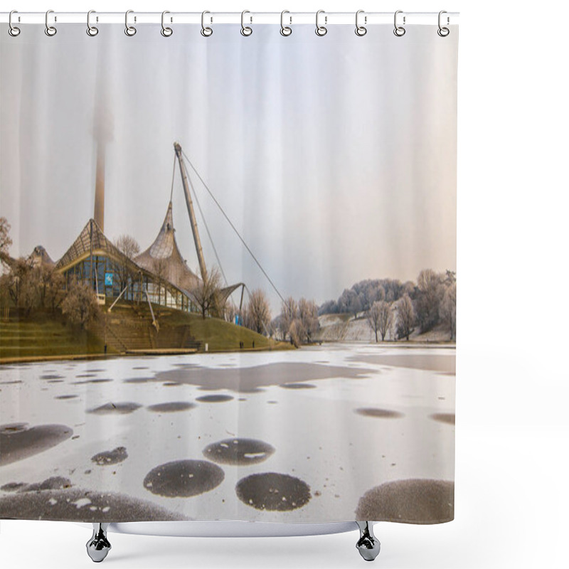 Personality  Old Swimming Stadium At The Olympia Park In Munich, Germany Shower Curtains