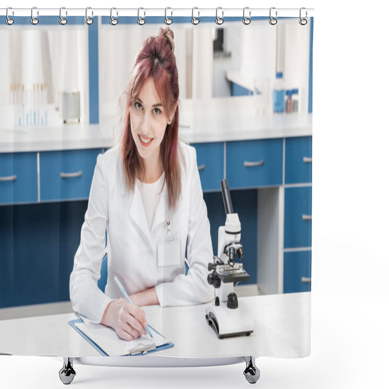 Personality  Scientist In Chemical Lab   Shower Curtains