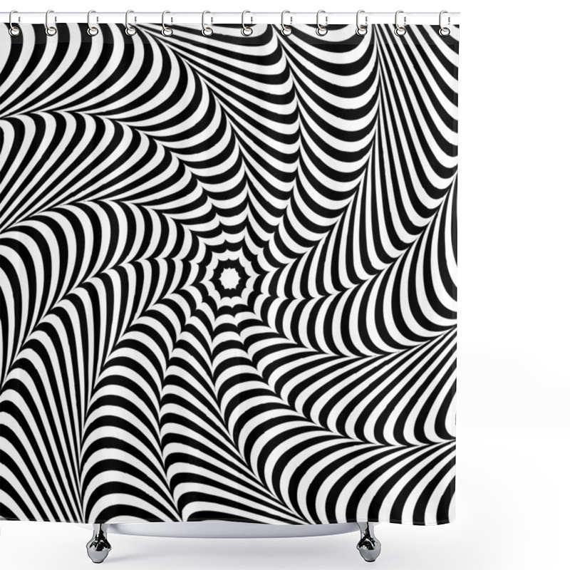 Personality  Abstract Radiating Pattern   Shower Curtains