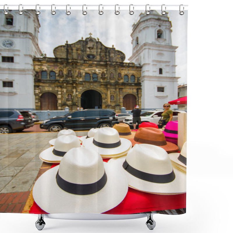 Personality  Panama Hats In Pamana City Shower Curtains