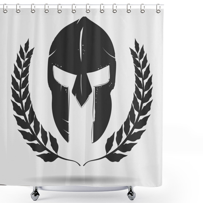 Personality  Gladiator Helmet With Laurel Wreath Shower Curtains