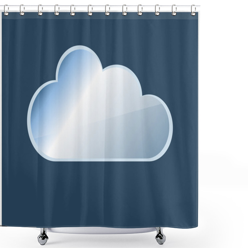 Personality  White Cloud Shower Curtains