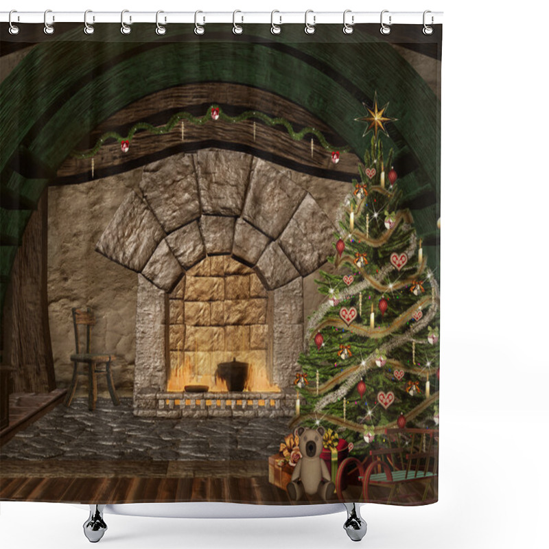 Personality  Christmas Mood Shower Curtains