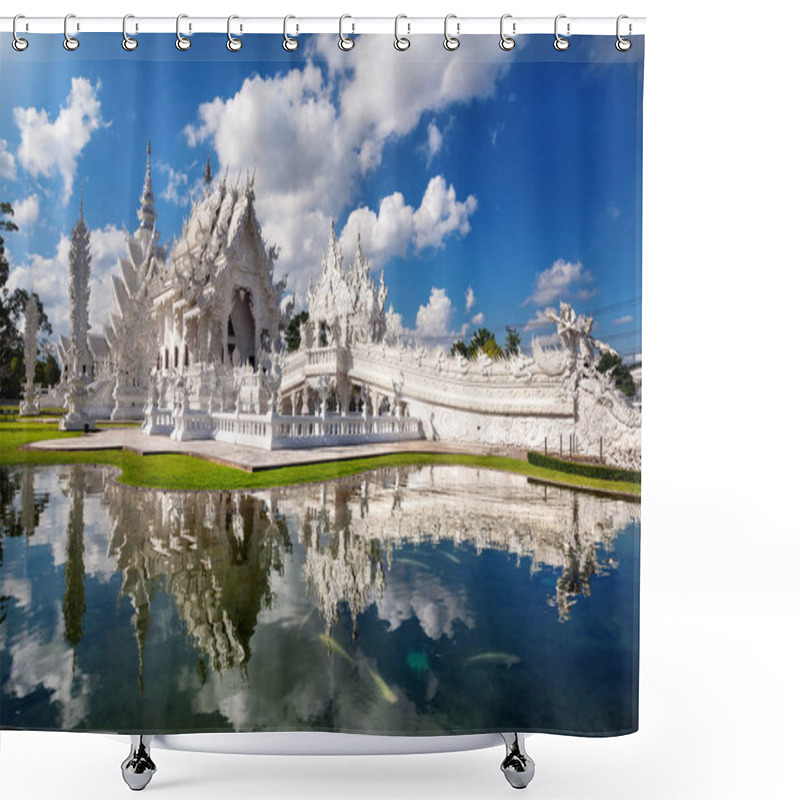 Personality  White Temple In  Northern Thailand Shower Curtains