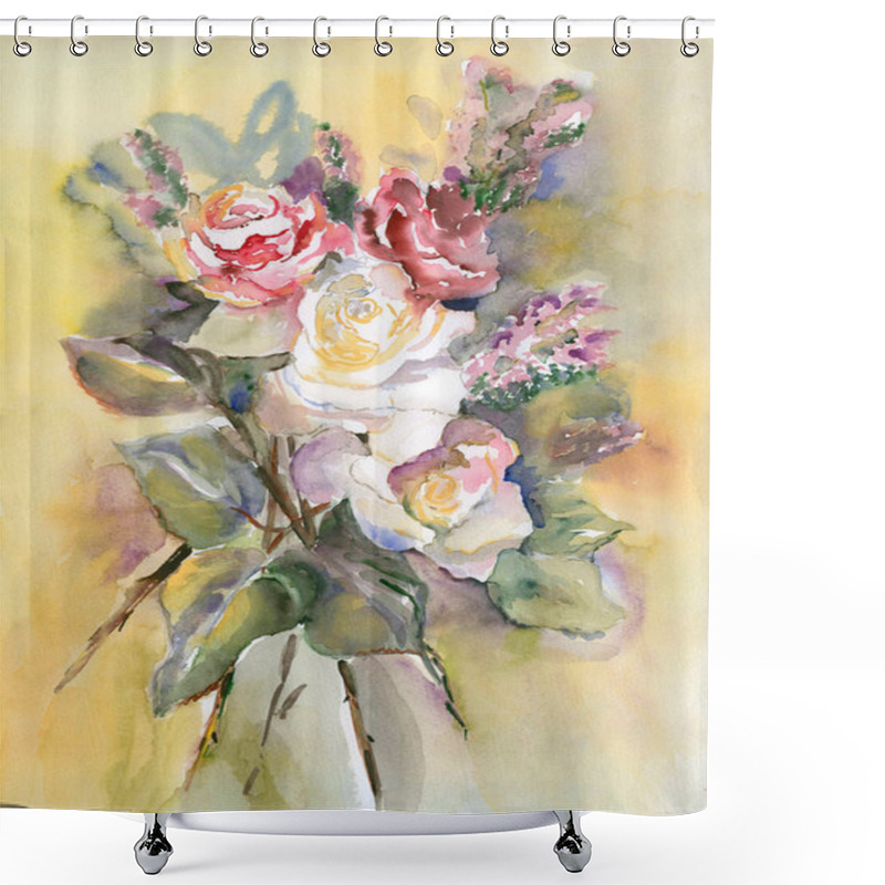 Personality  Roses Bouquet Shower Curtains