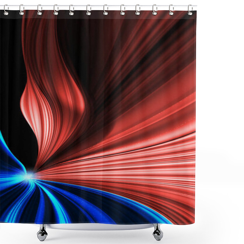 Personality  An Abstract Background Of 3D Wavy Stripes In Vector Art, Suitable For A Mobile Screen, Phone Desktop, Landing Page, UI/UX, And Wallpaper. Shower Curtains