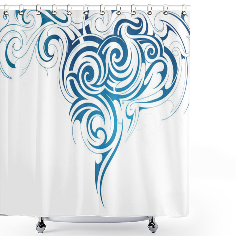 Personality  Water Splash Ornament Shower Curtains