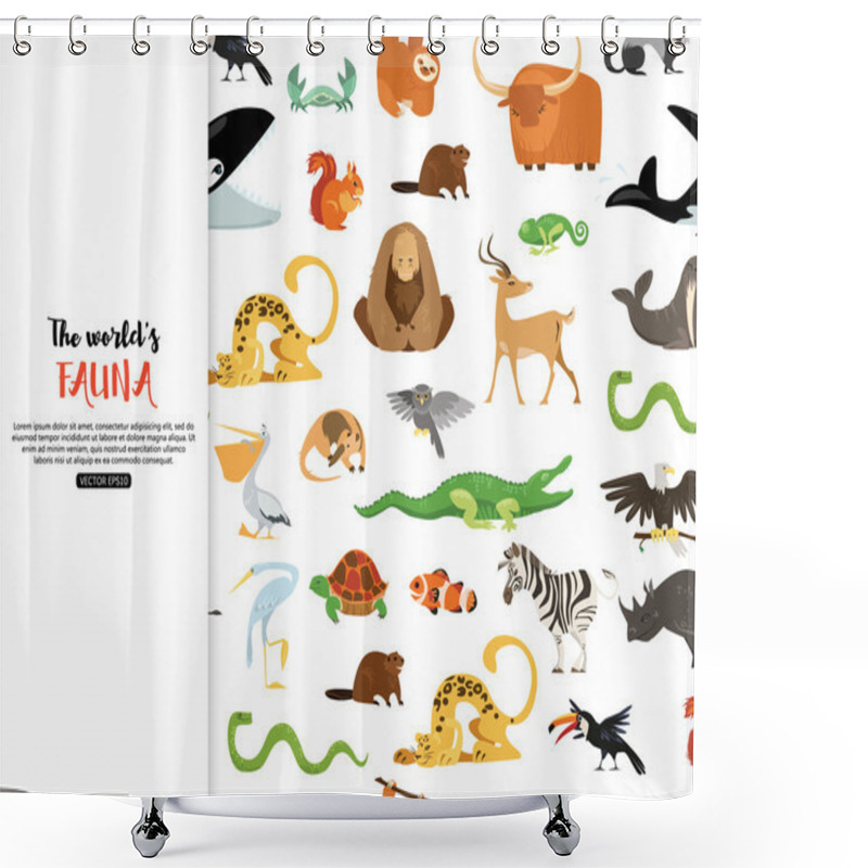 Personality  Worlds Fauna Wild Animals Shower Curtains