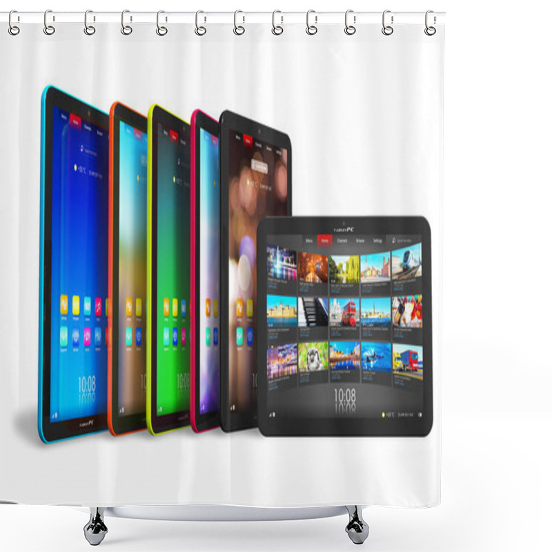 Personality  Set Of Tablet Computers Shower Curtains