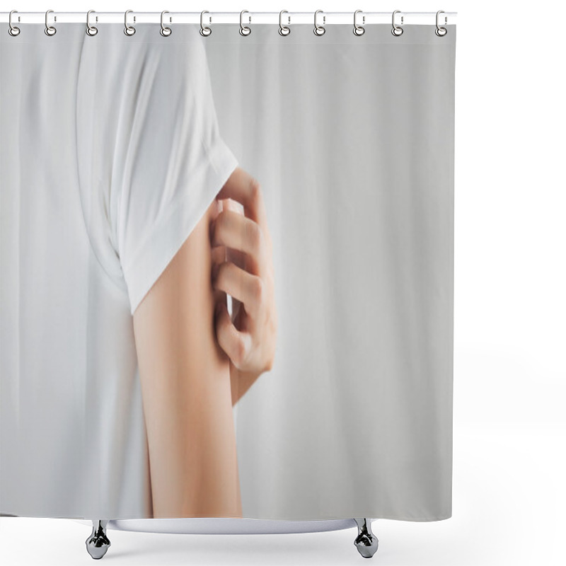 Personality  Itching In A Woman Shower Curtains