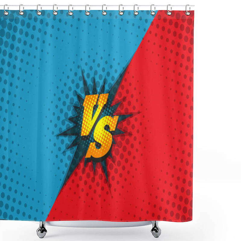 Personality  Versus Fighting Background Concept Shower Curtains