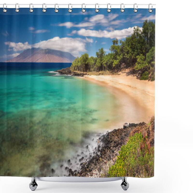 Personality  Dreamy Long Exposure Of Little Beach On The Island Of Maui, Hawaii Shower Curtains