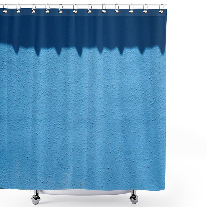 Personality  Blue Grunge Texture, Dark Blue Wall Background Shower Curtains