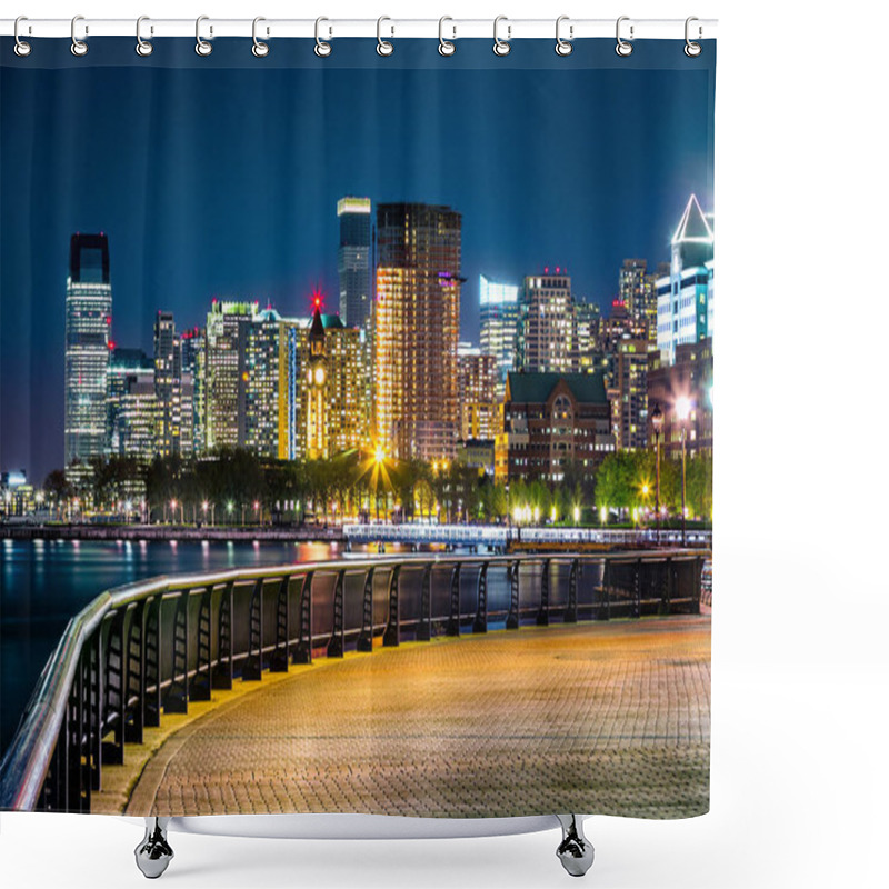 Personality  Jersey City Skyline By Night Shower Curtains