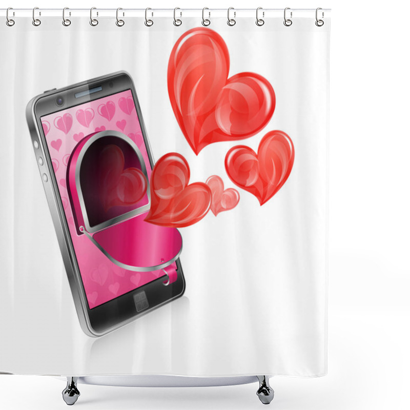 Personality  Love Letter Concept Shower Curtains