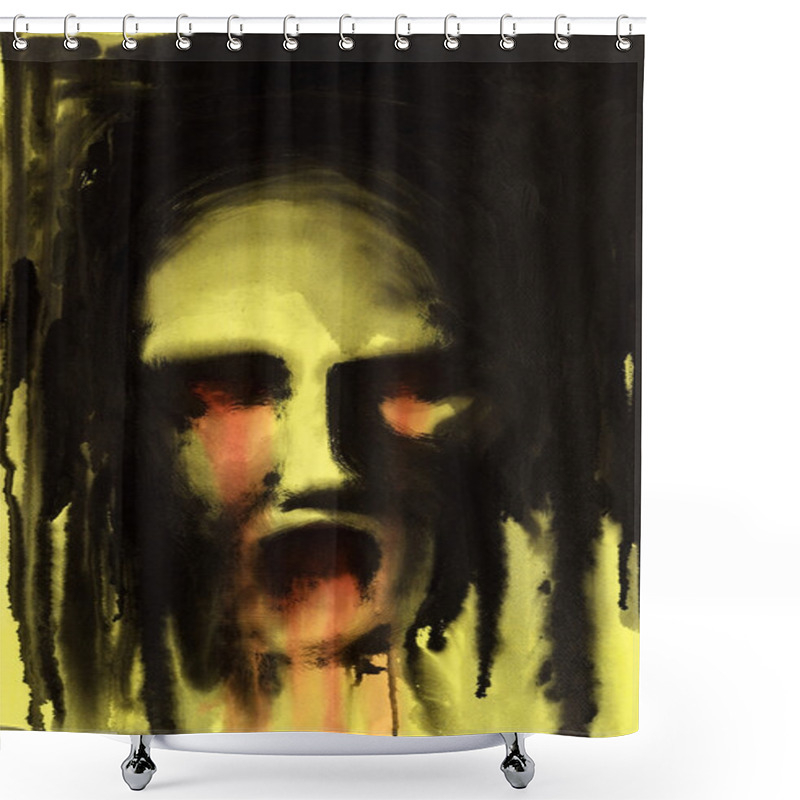 Personality  Horrible Face Shower Curtains