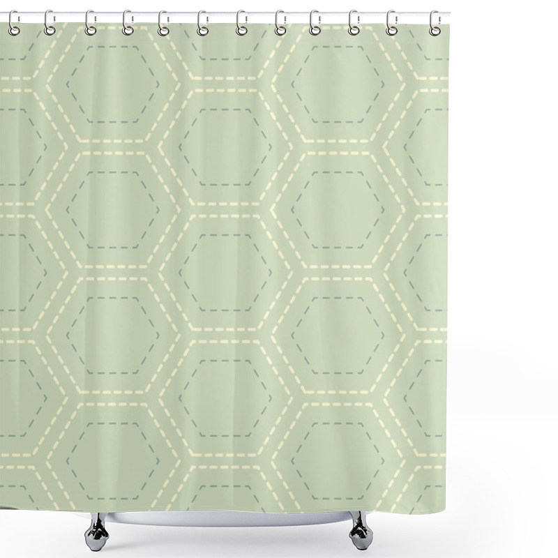 Personality  Seamless Abstract Background Made Of Stitched Honeycombs Shower Curtains