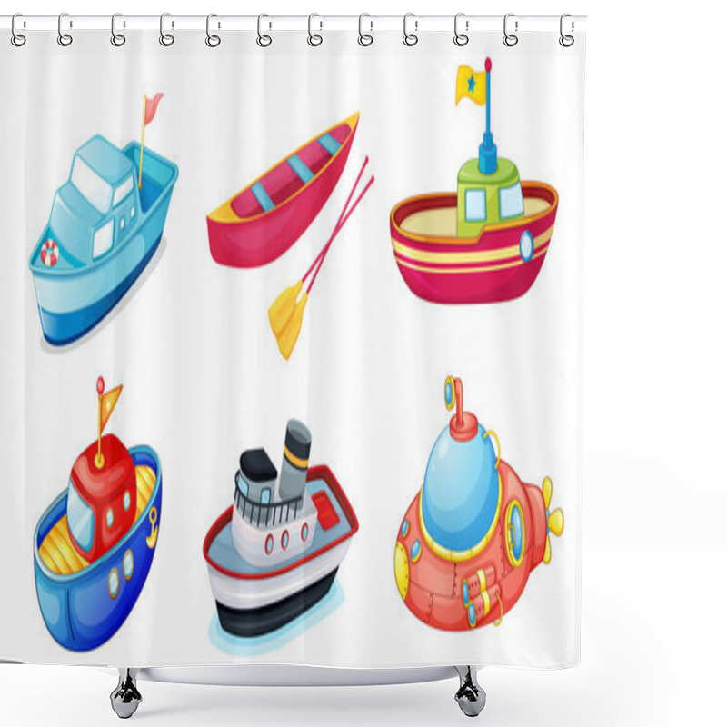 Personality  Various Ships Shower Curtains