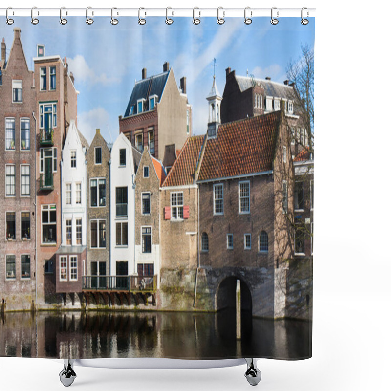 Personality  Historic Cityscape Along A Channel In Delfshaven, A District Of Shower Curtains