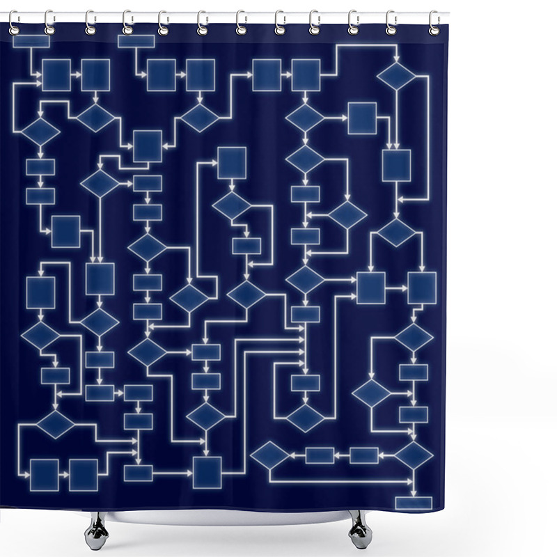 Personality  Abstract Flowchart Background Shower Curtains