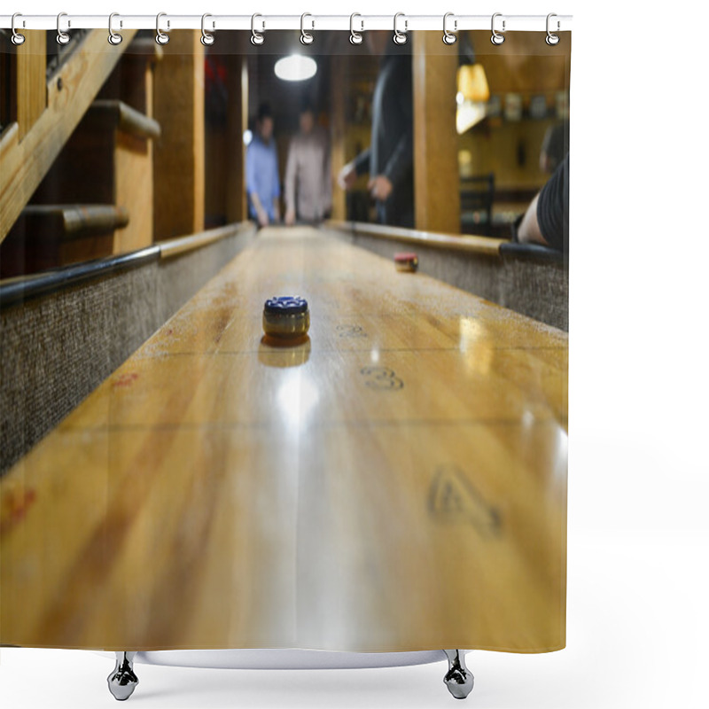 Personality  Table Shuffleboard Shower Curtains