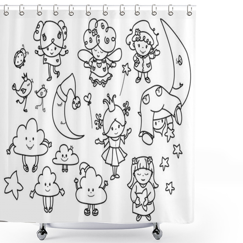 Personality  Cute Angels Cartoon Shower Curtains