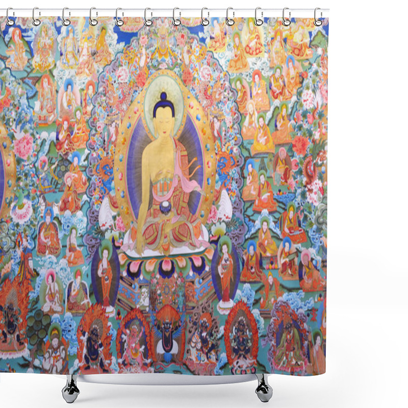 Personality  Buddhism Painting Artwork Of Tibet Shower Curtains