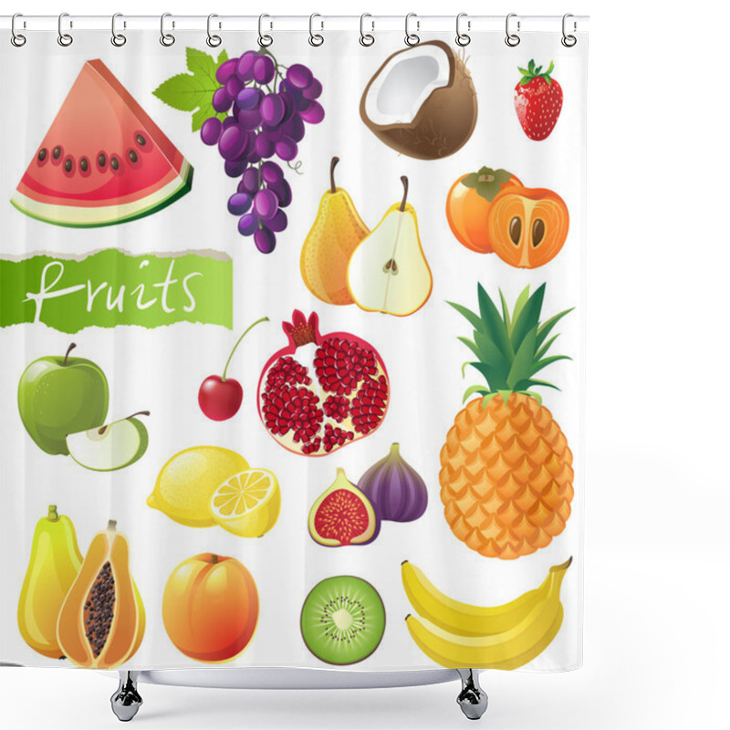 Personality  Fruits Set Shower Curtains