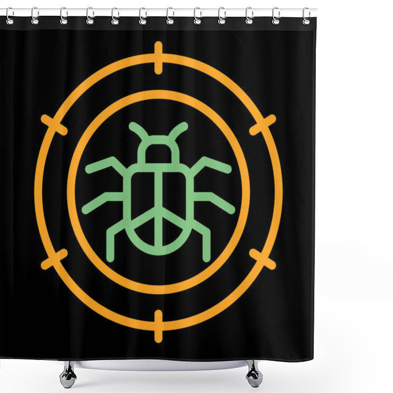 Personality  Debugger Web Icon Vector Illustration Shower Curtains